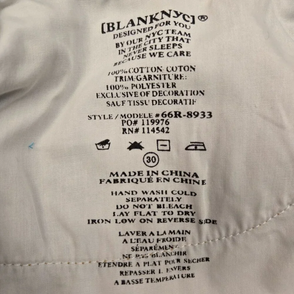 BlankNYC The Barrow High Rise Crochet Front Cutoff Shorts 30 Granny Square NWT - Picture 8 of 11